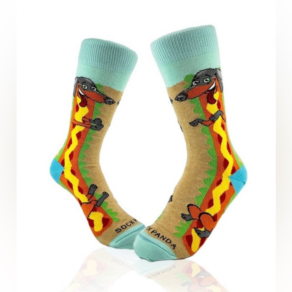 Fun Weiner Hot Dog Patterned Socks